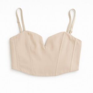 Tally Weijl Beige Sweetheart Bustier Crop Top Women’s S Corset Style